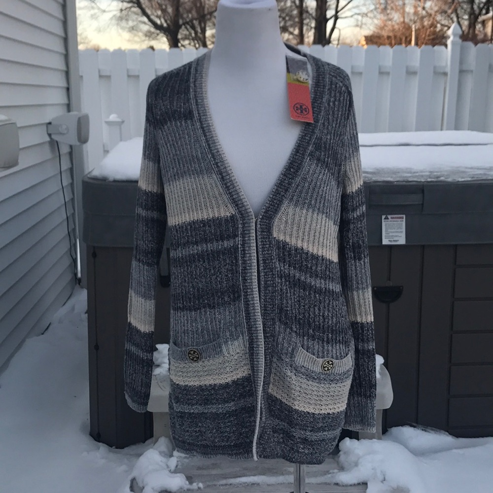 Tory Burch 190 percent cotton cardigan sweater NWT